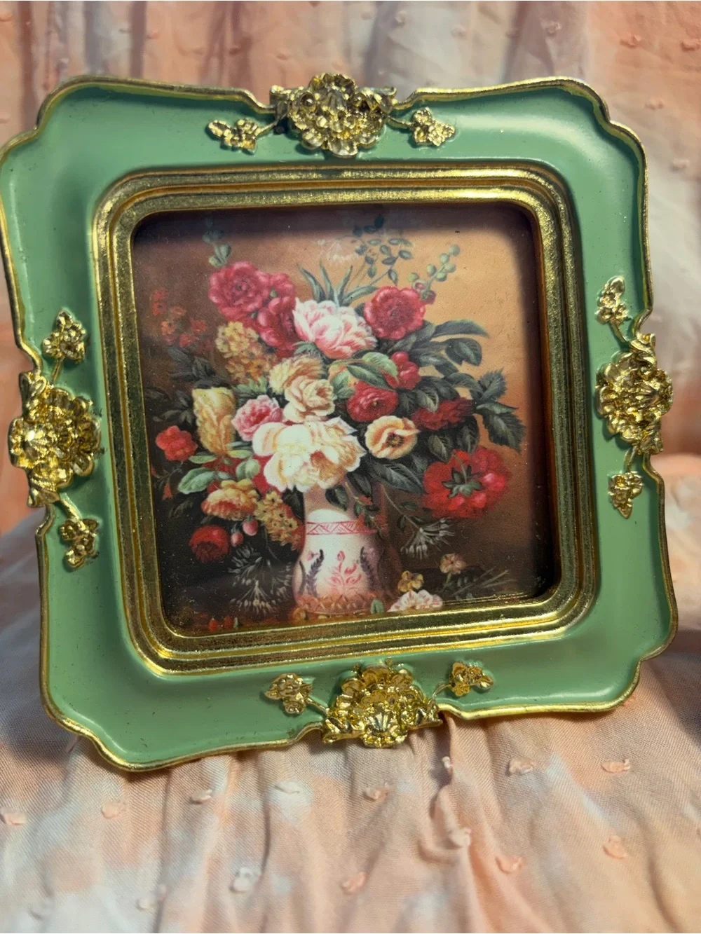 Vintage-Inspired Mint/Gold Decorative Picture Frame Bundle - Home Accents